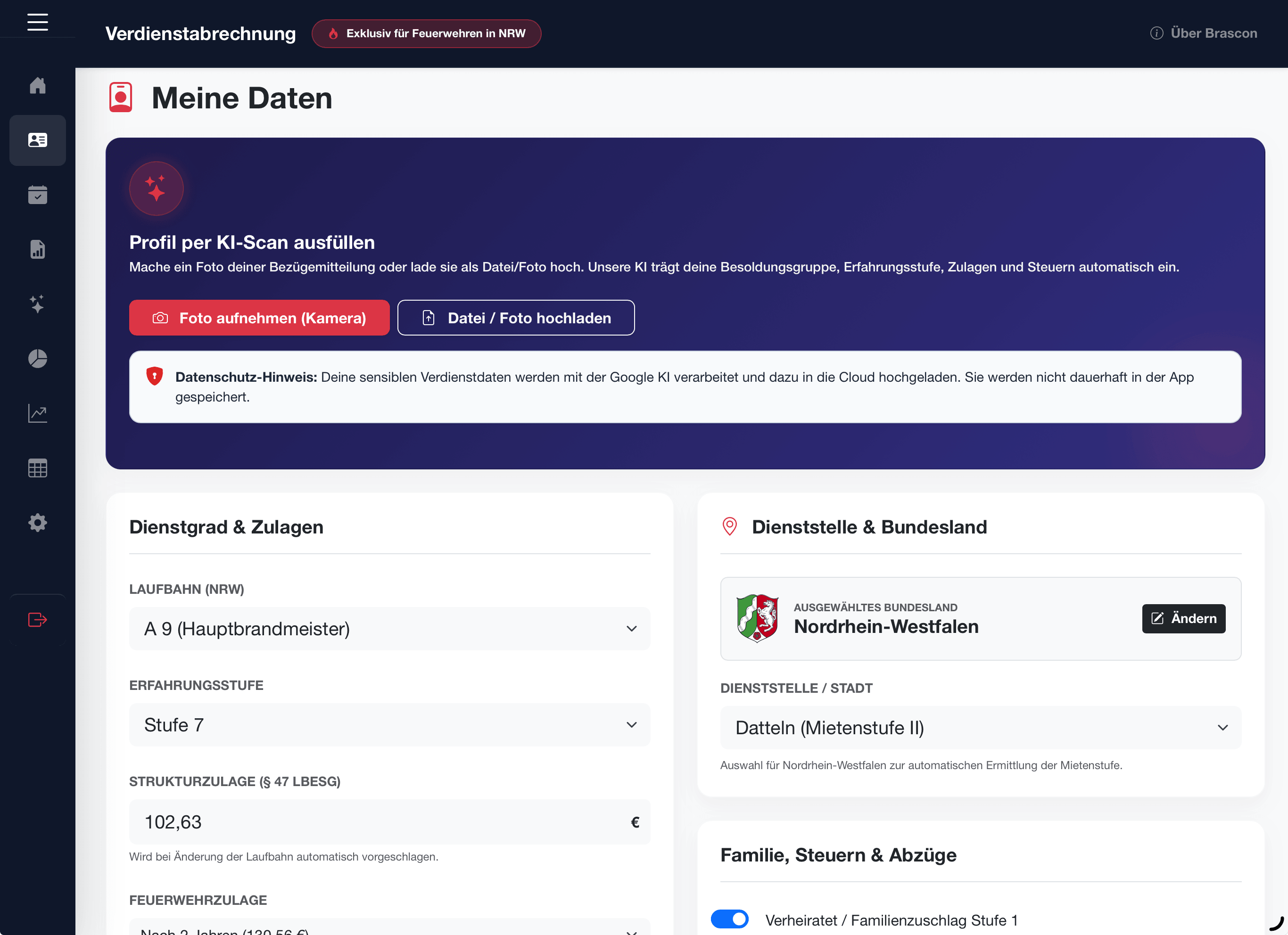 Modul: Meine Daten